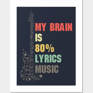 My brain full lyrics music Posters and Art